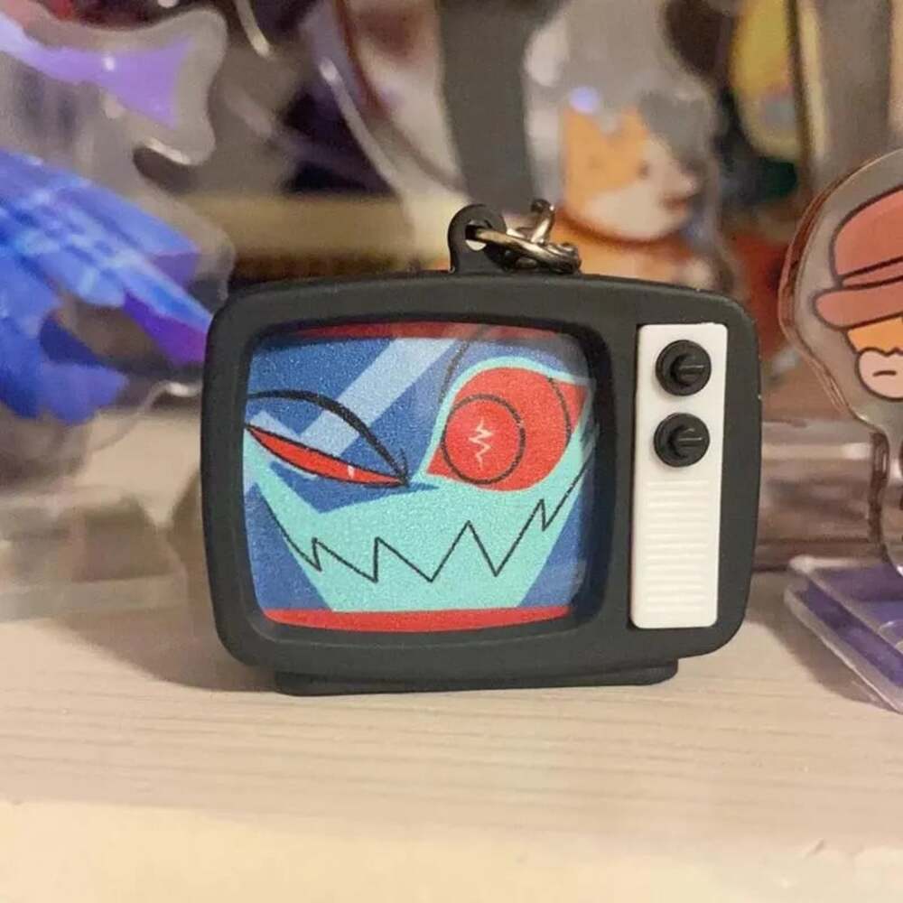 Hazbin Hotel Vox Light-Up & Sound Creative Mini TV Keychain White Noise Only